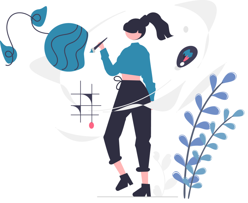 graphic of an artistic woman